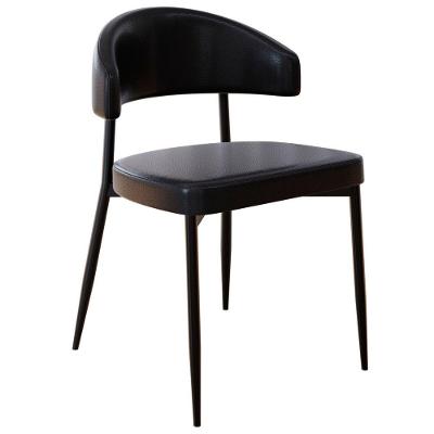 Cadeira De Jantar Estofada Fixa Chloe M25 Sintético Preto - Mpozenato