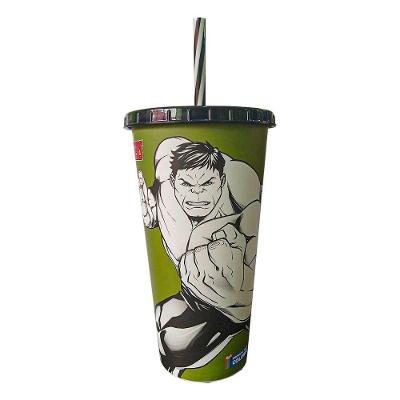 Copo Com Canudo Hulk Vingadores - 700ml