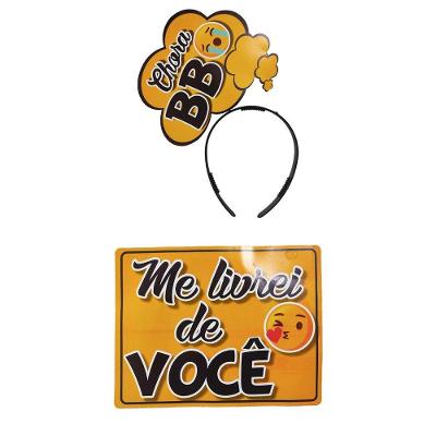 Kit Chora Bb Com Tiara E Plaquinha