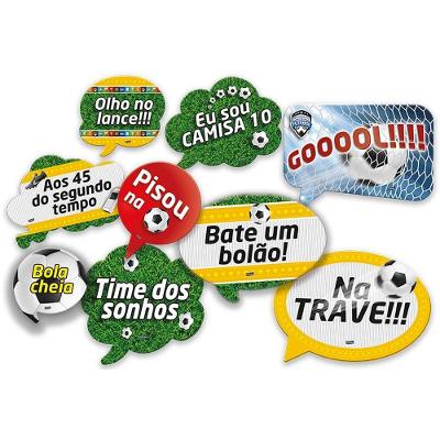 Plaquinhas Divertidas Futebol - 9 Unidades