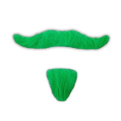 Barba Bigode Verde São Patrício Para Fantasias