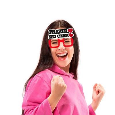 Óculos De Carnaval Sem Lentes - Prazer Seu Crush