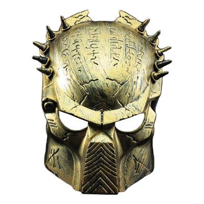 Máscara De Halloween Predador Para Fantasias Cor Dourado