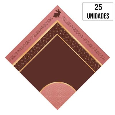 Embalagem Para Ovo Coelho Clássico Rose 500g A 750g - 25 Un