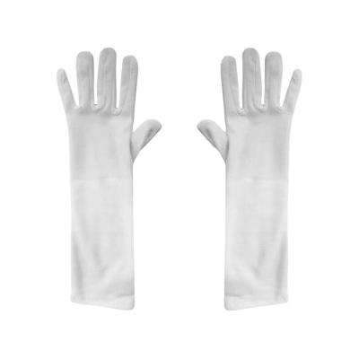Kit 10 Pares De Luvas Longas Para Fantasias - 40cm Cor Branco