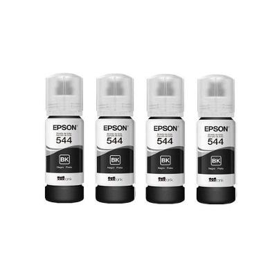 Kit 4 Tintas Epson 544 T544 Preto Original Para Impressora L-3110 L-3150 L-3250 - Refill