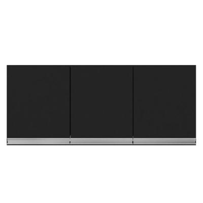 Armário Aéreo Andréia 120 Cm 3 Portas Preto Ajl