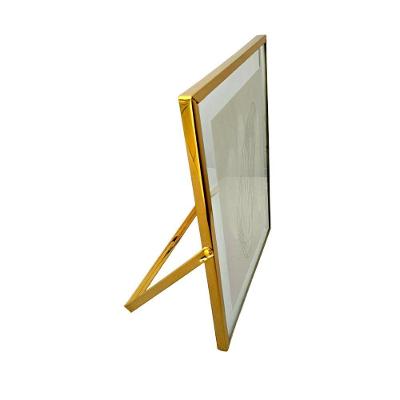 Porta Retrato Metal Dourado - Borda Slim 20 X 25cm