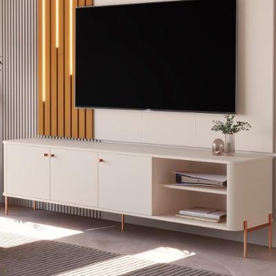 Bancada Para Tv 70 Polegadas Sven Off White Bronze