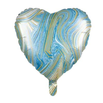 Balão Metalizado Coração ágata - 18 Polegadas Cor Azul
