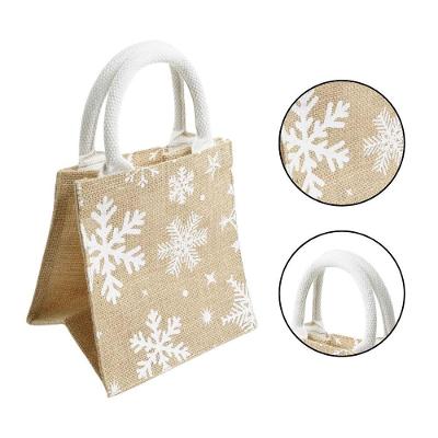 Bolsa Com Alça Natalina Floco De Neve Cru - 30cm