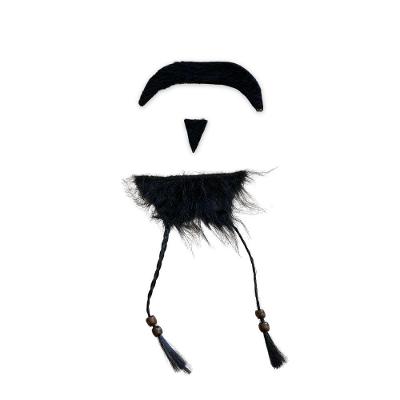 Barba E Bigode De Pirata Com Tranças Caribe