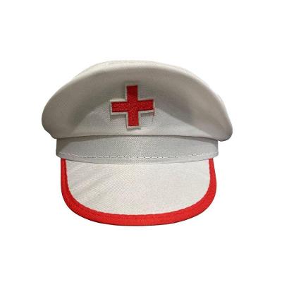 Quepe Enfermeira Adulto Branco E Vermelho