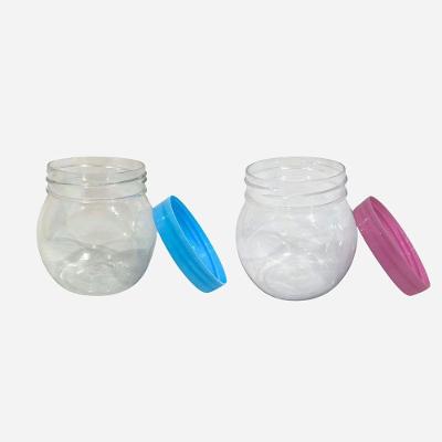 Pote Mini Baleiro De Plástico Transparente Com Tampa 6 X 5,5 Cm Cor Azul