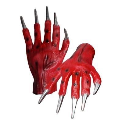 Luva Assustadora Demonio De Látex Para Festas