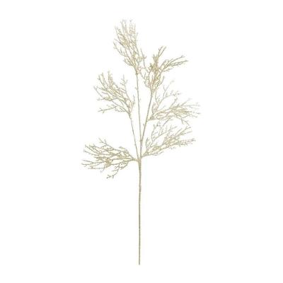 Galho Grande Glitter Chá Com Folhas 76cm - 1 Unidade