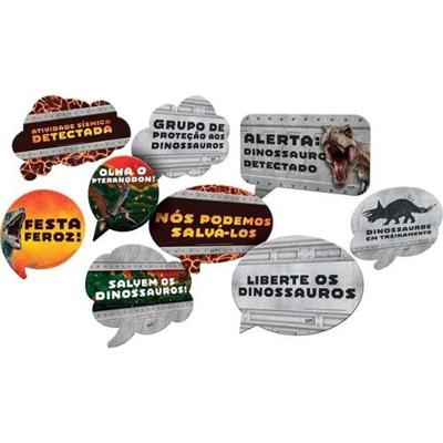 Placas Jurassic World - 9 Unidades