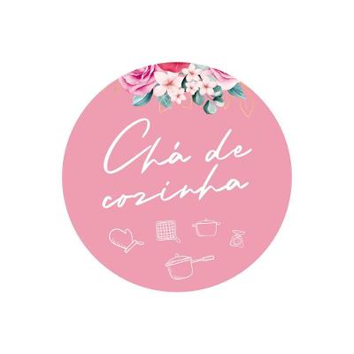 Adesivos Personalizados Chá De Cozinha 5x5cm Rosa