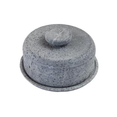 Boleira E Queijeira Gourmet Tampa De Pedra Sabão P 10x20cm