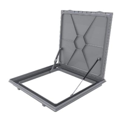 Tampa Casa Maquina 80x80cm Com Rebaixo Para Alumínio Cinza