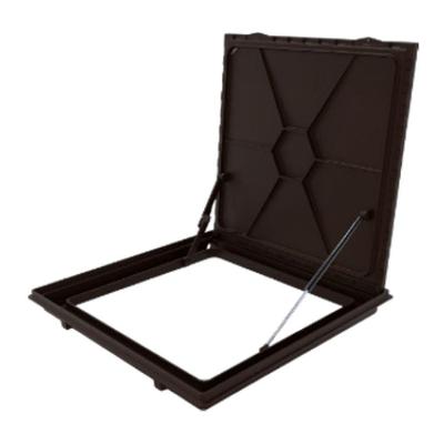 Tampa Casa Maquina 1x1m Com Rebaixo Para Alumínio Marrom