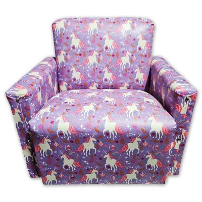 Poltrona Infantil Sofazinho Reforçada Decoração Modelos Unicórnio Lilás