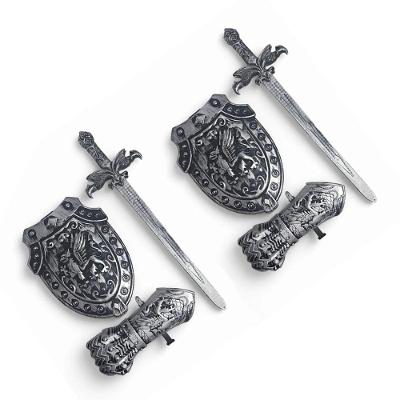 2 Kits Medieval Espada Manopla Escudo Grifo Infantil Jr0955