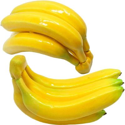 Kit 4 Maço Com 5 Bananas Em Isopor Artificial Enfeite Fruta