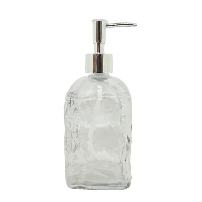 Saboneteira Porta Sabonete Líquido Vidro Clear Geométrico 500ml - Tuut