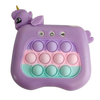 Pop It Interativo Unicornio Mini Game 4 Modos Som Luzes Sensorial Portatil Anti Estresse Relaxante Jogo Criança