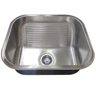 Tanque Lavanderia 30 Litros Aço Inox Lava Roupa Sifao Valvula Esfrega Limpeza Lavabo Casa Area Externa