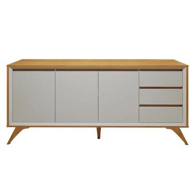 Buffet Piazza 3 Portas 3 Gavetas Mavaular Off White Naturalle