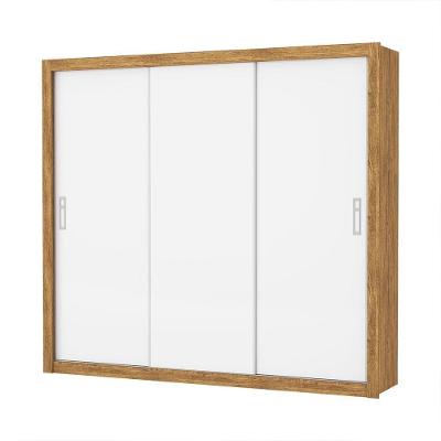 Guarda Roupa Roupeiro Ilhéus 3 Portas De Correr 4 Gavetas Carioca Cinamomo Branco