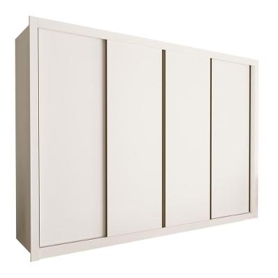 Guarda Roupa 4 Portas De Correr 4 Gavetas Nápoli Minastex Branco