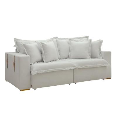 Sofá Cama Retrátil E Reclinável Arizona Boucle Gelo 2,20m