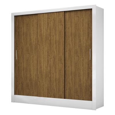 Guarda Roupa Roupeiro Dubai 3 Portas De Correr 3 Gavetas Carioca Branco Cinamomo
