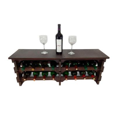 Adega Vinho Madeira 16 Garrafas Cor Imbuia C08 Cevey Adegas E Artesanatos