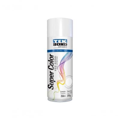 Tinta Spray Tekbond Branco Brilhante 350Ml/250G C/6 Pcs