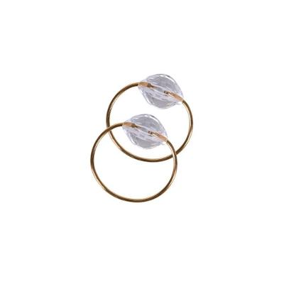 Kit 4 Anéis Para Guardanapos 4cm X 3cm Cristalino Argola Decoração Dourado