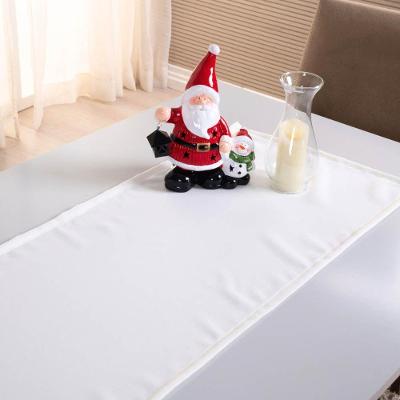 Caminho De Mesa Basic Liso 1 Peça 1,30m X 40cm Decorativo Tecido Oxford Palha 100% Poliéster
