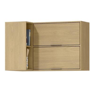 Armario Aereo Canto Reto 98 Cm Mdp Glor Agl03 Branco Neve Mxm Castanho