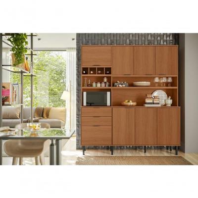 Kit Cozinha Viena Com 7 Portas E 3 Gavetas Jequitiba Lukaliam