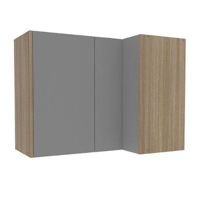 Aéreo De Canto Campanele 90cm Com 2 Portas Politorno Castanho-cinza