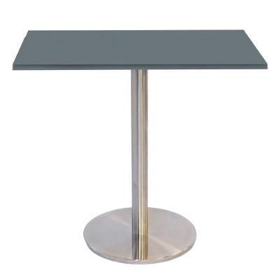 Mesa Bistrô Beta 112,50 Cm (alt) Disco Redondo Tampo Mdp Quadrado 70 Cm (larg) X 2,50 Cm (alt) Grafito