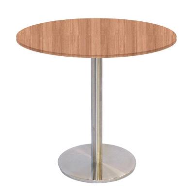 Mesa Bistrô Beta 112,50 Cm (alt) Disco Redondo Tampo Mdp Redondo 70 Cm (larg) X 2,50 Cm (alt) Noce Naturalle