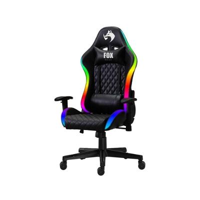 Cadeira Gamer Fox Racer Rgb Com Iluminação Led Preta UT-C1583L