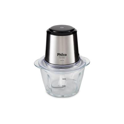 Processador De Alimentos Philco Inox Glass PPS01I 350w Inox 127V