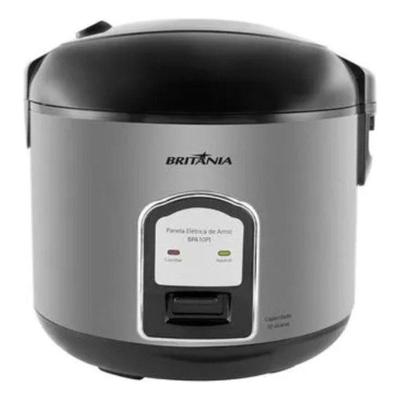 Panela De Arroz Elétrica Bpa10pi Preta E Inox Britânia 220V