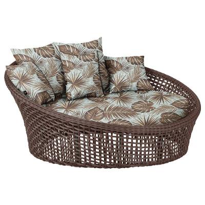 Chaise Hungria Pintura Preta Corda Náutica E6 Trama Original Marrom