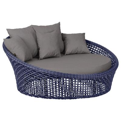 Chaise Hungria Pintura Preta Corda Náutica E11 Trama Azul